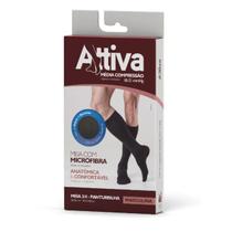 Meia Média Compressão Masculina Tam M Preta - Attiva
