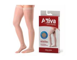 Meia Média Compressão Meia Coxa Feminina Tam GG - Attiva Meia Média Compressão Meia Coxa Feminina Tam GG - Attiva