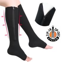 Meia Média Compressão Tratamento De Varizes Trombose Dores e Pernas Inchadas Unissex Zíper Meia Média Compressão Tratamento De Varizes Trombose Dores e Pernas Inchadas Unissex Zíper