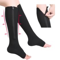 Meia Média Compressão Tratamento De Varizes Trombose Dores e Pernas Inchadas Unissex Zíper Meia Média Compressão Tratamento De Varizes Trombose Dores e Pernas Inchadas Unissex Zíper