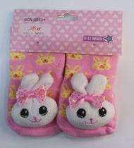 Meia menina infantil com Bichinho variados cores antiderrapante