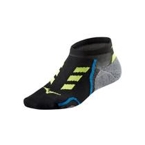 Meia Mizuno Cano Baixo Race Low - Preto e Verde - 39/42
