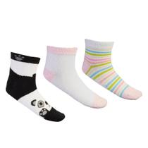Meia Molekinha Infantil Kit C-3 Pares MK24-27991 Meia Molekinha Infantil Kit C-3 Pares MK24-27991