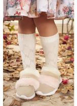 Meia monograma cristal