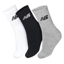 Meia New Balance Cano Alto Kit 3 Unidades Colorida