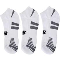 Meia New Balance Kit 3 unidades Soquete Branca Meia New Balance Kit 3 unidades Soquete Branca