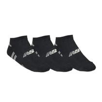 Meia New Balance Kit 3 unidades Soquete Preta Meia New Balance Kit 3 unidades Soquete Preta