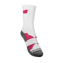 Meia New Balance Performance Run - unissex - branco+cinza+rosa