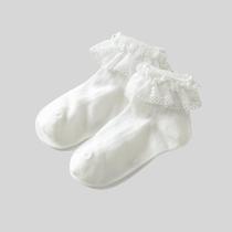 *Meia Off White Com Renda
