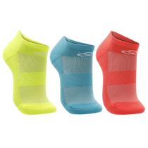 Meia Olympikus Cano Invisível Neon Pacote c/ 3 pares Feminina Meia Olympikus Cano Invisível Neon Pacote c/ 3 pares Feminina