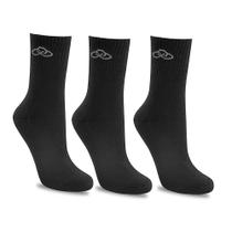 Meia Olympikus Cano Médio pacote c/ 3 pares Feminino