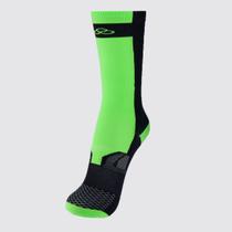 Meia Olympikus Performance BPC Cano Médio Verde e Preta