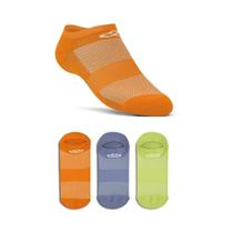 Meia Olympikus Treino Neon Cano Invisível Kit 3 Unidades - Laranja / Azul / Verde Tamanho:M Meia Olympikus Treino Neon Cano Invisível Kit 3 Unidades - Laranja / Azul / Verde Tamanho:M