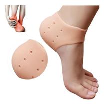 Meia Palmilha Ortopédico Silicone Gel Hidratante Massageadoras Protetoras de Calcanhar Calçado Sapato Conforto e Alívio - Exclusivo