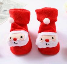 Meia pantufa bebê papai Noel natal - Kadu modas