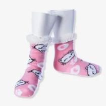 Meia Pantufa Cozy I Love Cats Pattern Tamanho P