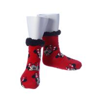 Meia Pantufa Cozy Minnie Mouse Cano Alto Grossa com Sherpa Quente Antiderrapante Zona Criativa Geek Meia Pantufa Cozy Minnie Mouse Cano Alto Grossa com Sherpa Quente Antiderrapante Zona Criativa Geek