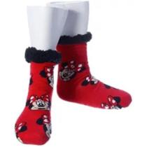 Meia Pantufa Cozy Minnie Mouse Pattern Tamanho P