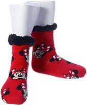 Meia Pantufa Cozy Minnie Mouse Pattern