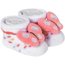Meia Pantufa Divertida Menina Bebê Recém Nascido Saída Maternidade Enxoval Meia Pantufa Divertida Menina Bebê Recém Nascido Saída Maternidade Enxoval