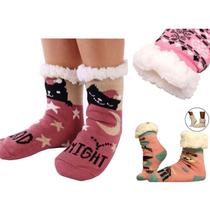 Meia Pantufa Infantil Bebê: Lã Forrada com Pelúcia e Solado Antiderrapante - 0 a 2 anos Menina Meia Pantufa Infantil Bebê: Lã Forrada com Pelúcia e Solado Antiderrapante - 0 a 2 anos Menina