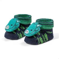 Meia Pantufa Pelucia Recém Nascido Enxoval Algodao Dallf