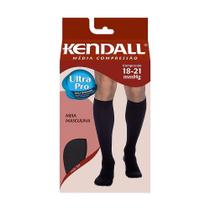 Meia Panturrilha (3/4) Kendall Masculina Média Compressão (18-21mmHg) Cor Preto Tamanho G Ponteira Fechada