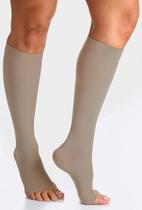 Meia Panturrilha Sigvaris 862 20-30mmHg Natural Escuro Aberta P2
