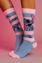 Meia Par Disney Stitch Listras Meia Par Disney Stitch Listras