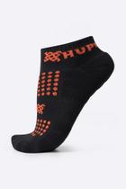 Meia para Corrida HUPI Running Pro Preto/Laranja - Curta Meia para Corrida HUPI Running Pro Preto/Laranja - Curta