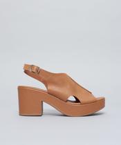 Meia Pata Couro Cecilia - Caramelo