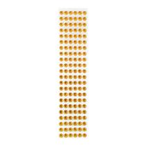 Meia pérola adesiva c/ 10 cartelas - cor cristal gold - MM Biju