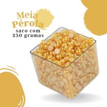 Meia Pérola Amarelo Ouro - 06 Mm Pacote Com 250 Gramas - Nybc Meia Pérola Amarelo Ouro - 06 Mm Pacote Com 250 Gramas - Nybc