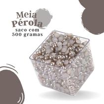 Meia Pérola Bege Areia - 10 Mm Pacote Com 500 Gramas - Nybc