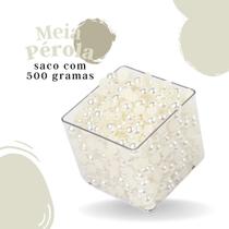 Meia Pérola Bege Natural - 20 Mm Pacote Com 500 Gramas - Nybc Meia Pérola Bege Natural - 20 Mm Pacote Com 500 Gramas - Nybc
