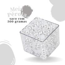 Meia Pérola Branca - 10 Mm Pacote Com 500 Gramas - Nybc Meia Pérola Branca - 10 Mm Pacote Com 500 Gramas - Nybc
