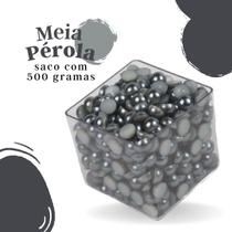 Meia Pérola Cinza - 06 Mm Pacote Com 500 Gramas - Nybc Meia Pérola Cinza - 06 Mm Pacote Com 500 Gramas - Nybc