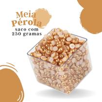 Meia Pérola Dourada - 06 Mm Pacote Com 250 Gramas - Nybc