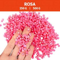 Meia Pérola Irisada Rosa - 102 - Pacote com 500/250 Gramas - 06 mm - Nybc Meia Pérola Irisada Rosa - 102 - Pacote com 500/250 Gramas - 06 mm - Nybc