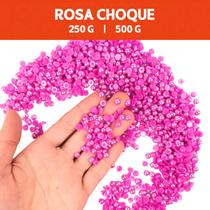 Meia Pérola Irisada Rosa Choque - 108 - Pacote com 500/250 Gramas - 06 mm - Nybc