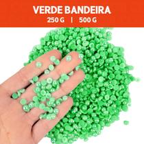 Meia Pérola Irisada Verde Bandeira - 540 - Pacote com 500/250 Gramas - 06 mm - Nybc