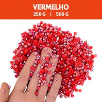 Meia Pérola Irisada Vermelho - 122 - Pacote com 500/250 Gramas - 06 mm - Nybc