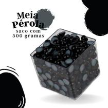 Meia Pérola Preta - 04 Mm Pacote Com 500 Gramas - Nybc