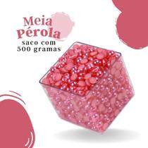 Meia Pérola Rosa Chiclete - 06 Mm Pacote Com 500 Gramas - Nybc