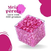 Meia Pérola Rosa Choque - 05 Mm Pacote Com 500 Gramas - Nybc