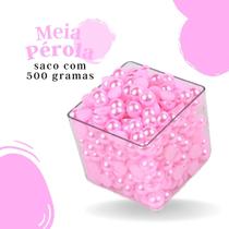 Meia Pérola Rosa Claro - 12 Mm Pacote Com 500 Gramas - Nybc Meia Pérola Rosa Claro - 12 Mm Pacote Com 500 Gramas - Nybc
