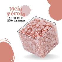 Meia Pérola Salmão Escuro - 06 Mm Pacote Com 250 Gramas - Nybc Meia Pérola Salmão Escuro - 06 Mm Pacote Com 250 Gramas - Nybc