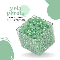 Meia Pérola Verde Claro - 10 Mm Pacote Com 500 Gramas - Nybc Meia Pérola Verde Claro - 10 Mm Pacote Com 500 Gramas - Nybc