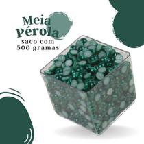 Meia Pérola Verde Escuro - 06 Mm Pacote Com 500 Gramas - Nybc