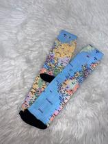 MEIA PERSONALIZADA MAPA MUNDI (Tamanho único: 34 ao 43 )